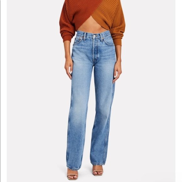 Re/Done 90's High-Rise Loose Straight-Leg Jeans - Picture 1 of 12